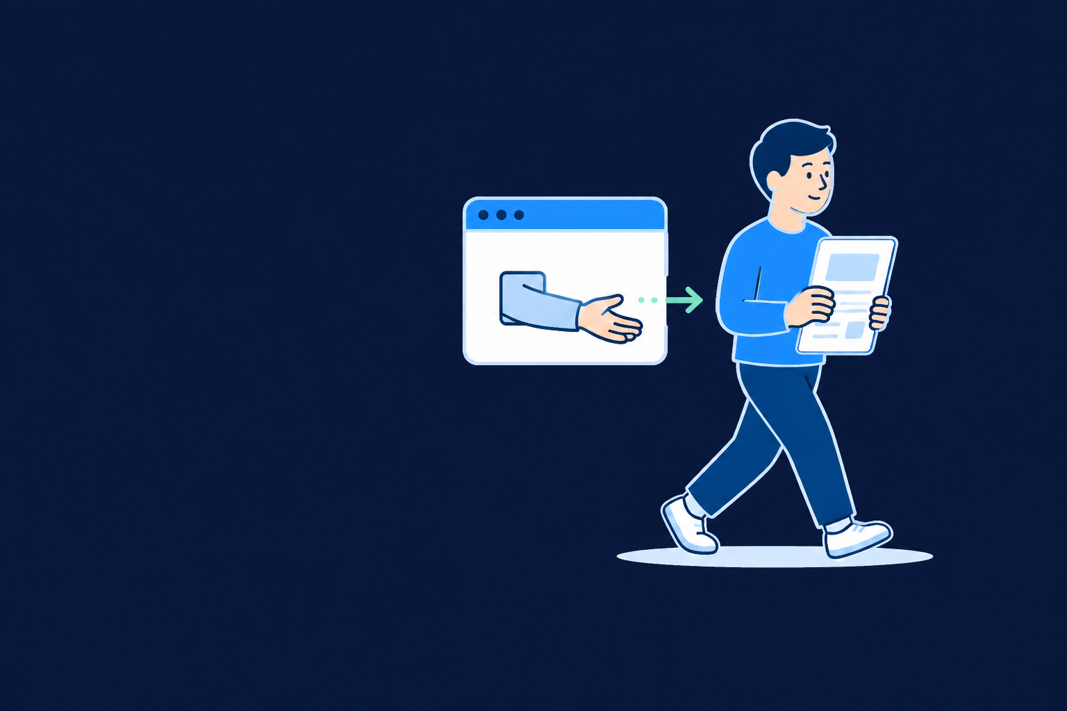 A person downloading a finished file after a quick online task