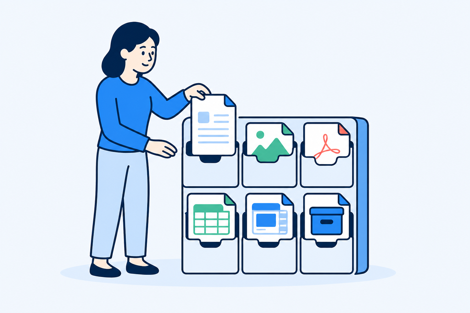 An organized set of PDF, image, document, spreadsheet, slide, and ZIP tools